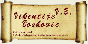 Vikentije Bošković vizit kartica